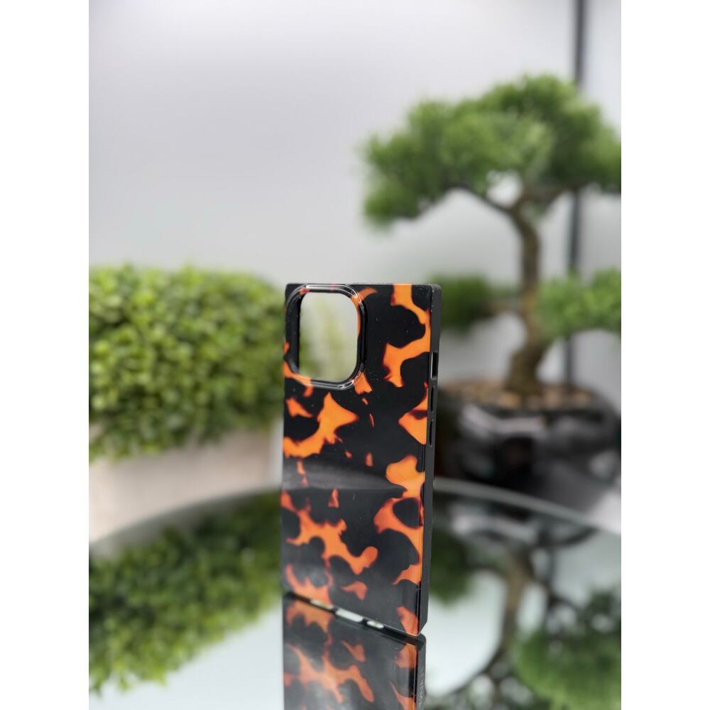 Flaunt Square iPhone 13 Pro Case Tortoise Shell
